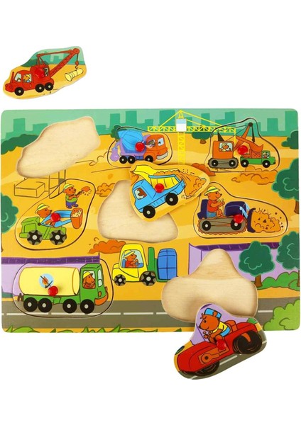 Tutmalı Bultak Ahşap Puzzle Araçkar ile El Becerilerini Geliştirin! indirimleri