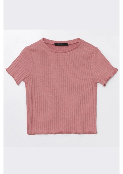 Kız Çocuk Kaşkorse Tshirt Pembe - Font