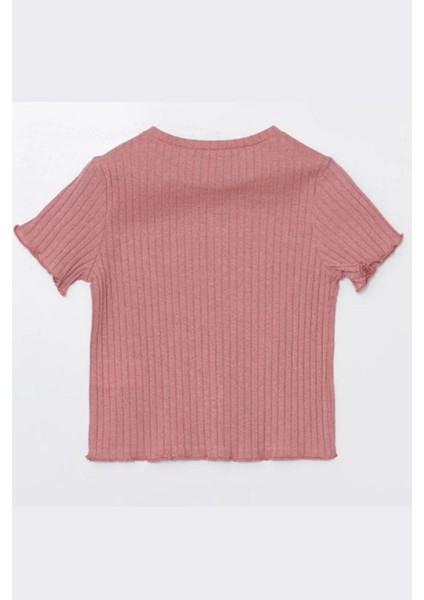 Kız Çocuk Kaşkorse Tshirt Pembe - Font