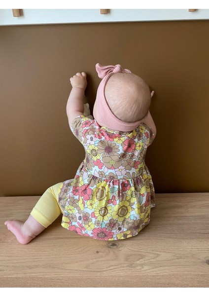 Oyuncak Ayıcıklı Desenli Taytlı Kız Bebek Ikili Takım modelleri