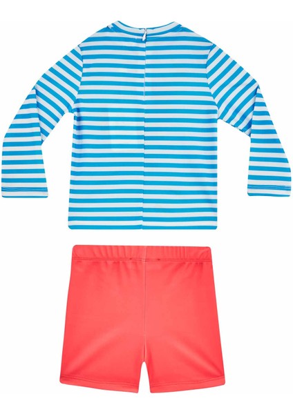 Uzun Kollu Şortlu Çocuk Yüzücü Mayo Uv Korumalı Andy 5546 Mavi fiyatları