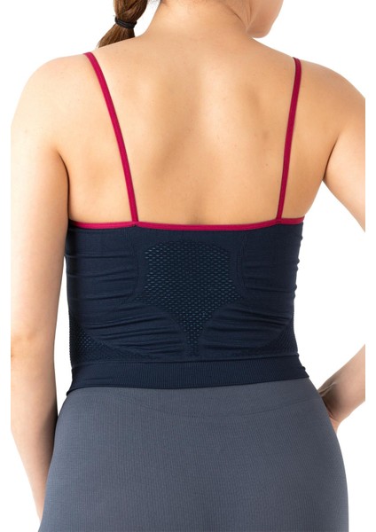 Seamless Dantel Detaylı Navy Blue Büstiyer