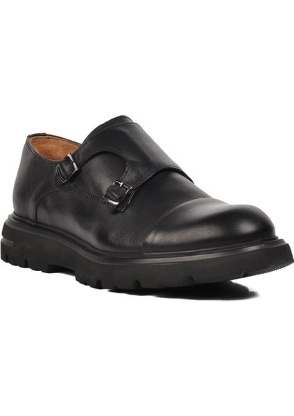 Premium 33284 Siyah Deri Erkek Casual Ayakkabı