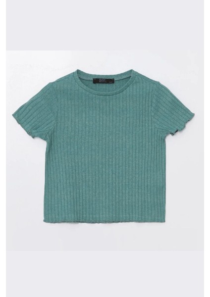 Kız Çocuk Kaşkorse Tshirt Yeşil - Font