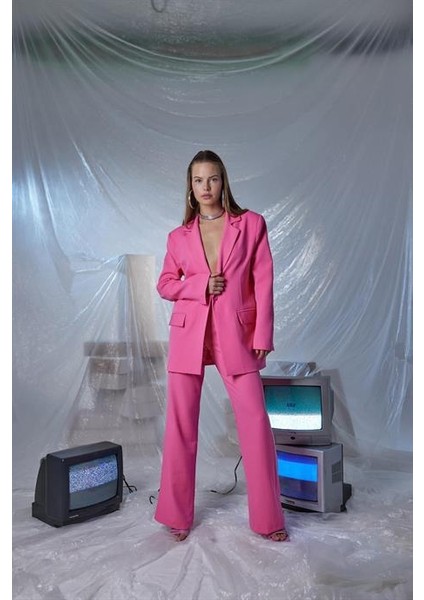Panky Blazer Ceket Pembe