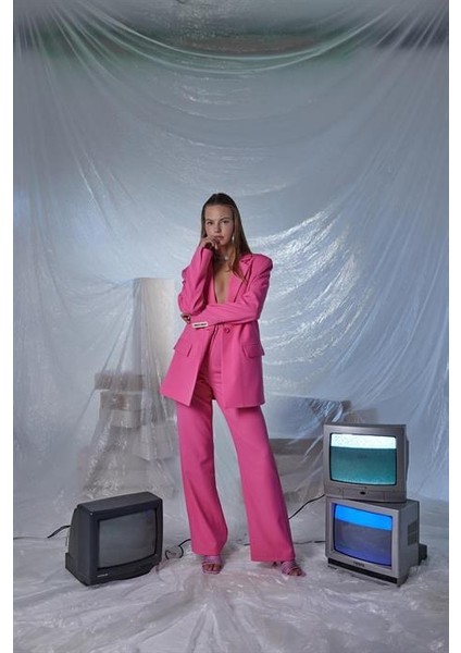 Panky Blazer Ceket Pembe