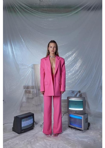 Panky Blazer Ceket Pembe