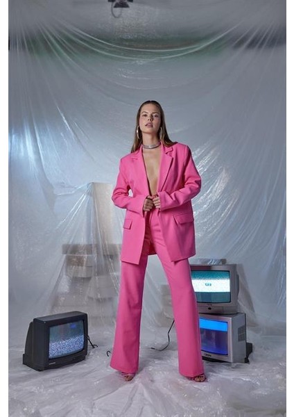 Panky Blazer Ceket Pembe