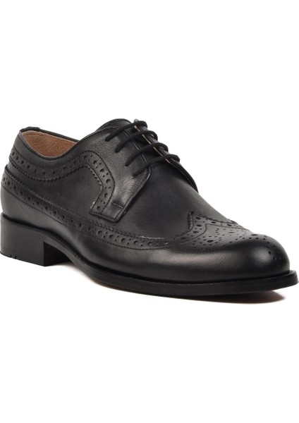 Premium 33272 Siyah Hakiki Deri Erkek Klasik Ayakkabı