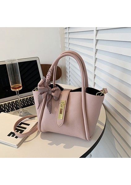 El Çantası, Basit Kadın Çantası, Dokulu Kova El Çantası, Üst Düzey Banliyö Omuz Çapraz Askılı Çanta (Yurt Dışından)