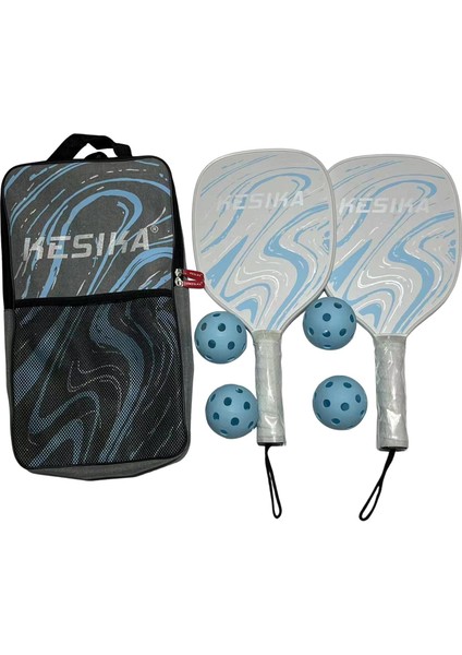 Pickleball 4 Pickleball Fiberglas Pickleball Mavi (Yurt Dışından)