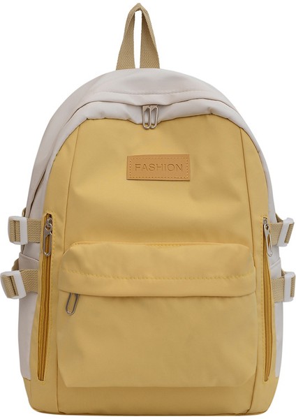 Yeni Naylon Sırt Çantası, Modaya Uygun Renk Uyumlu Açık Hava Seyahat Çantası, Ortaokul Basit Öğrenci Okul Çantası, Rahat Sırt Çantası (Yurt Dışından)
