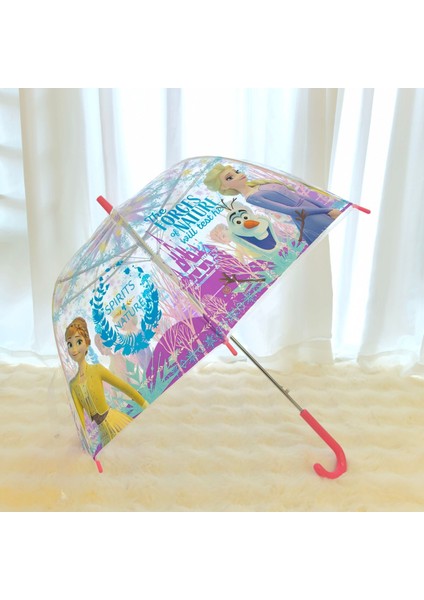 Yeni Kuromi Pikachu Elsa Şeffaf Otomatik Çocuk Şemsiyesi (Yurt Dışından)