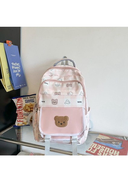 Yeni Gündelik Çok Yönlü Sevimli Ayı Büyük Kapasiteli Ortaokul ve Lise Üniversite Öğrencisi Sırt Çantası (Yurt Dışından)