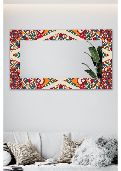60X100 Dekoratif Ethnic Duvar Aynası Antre Salon Banyo Ofis Aynası
