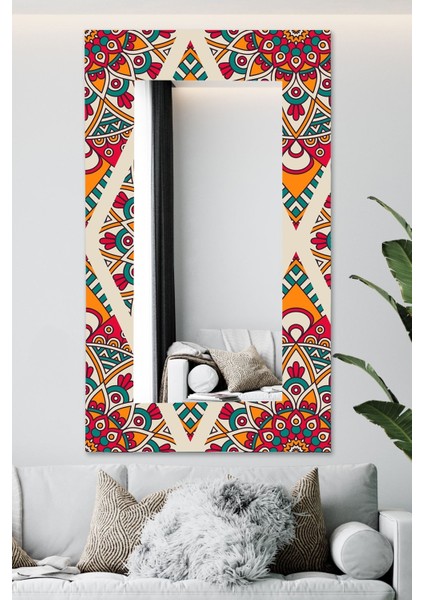 60X100 Dekoratif Ethnic Duvar Aynası Antre Salon Banyo Ofis Aynası
