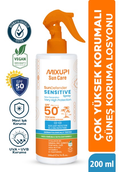 Leke Karşıtı Güneş Koruma Losyonu Spf 50+ Çinko, Portakal Yağı ve Shea Butter İçerikli 200 ml