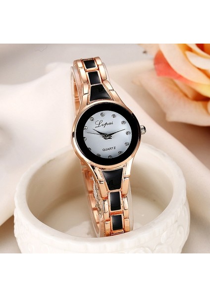 Skmeı 1784 Bayanlar Için Ölçeksiz Yuvarlak Kadran Kuvars Saat Siyah (Yurt Dışından)