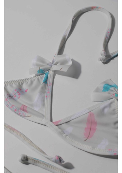 Kız Çocuk Tüy Detaylı Bikini modelleri