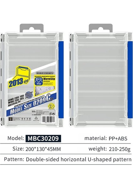 Çift ​​taraflı Yatay 6 Bölmeli Sahte Kutusu 150*90*30MM MBLB1011