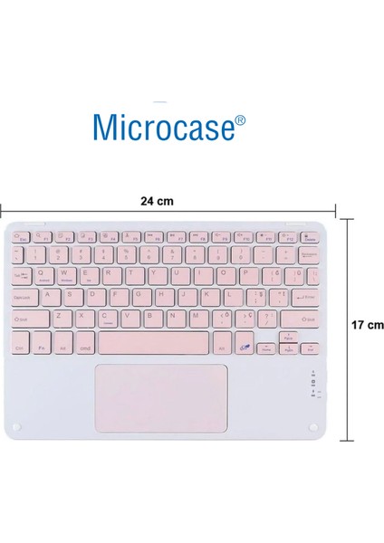 Honor Pad X8 10.1 Inch Tablet Tablet ile Uyumlu Bluetooth Touchpad Klavye + Bluetooth Mouse + Standlı Kılıf - Bkk7 Pembe fiyatları