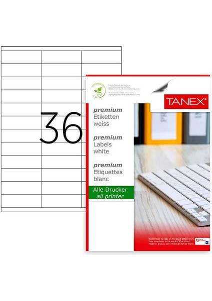 Lazer Etiket 70 x 23 cm