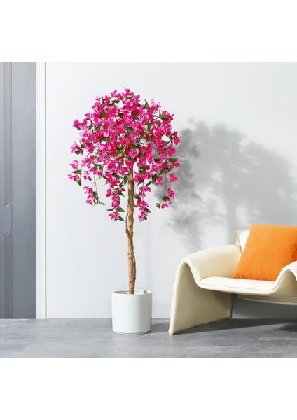 Yapay Ağaç Fuşya Begonvil Ağacı 160CM Doğal Salex Dallı Şemsiye Model modelleri