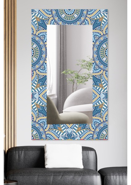 60X100 Bleu Blanc Duvar Aynası Antre Salon Banyo Ofis Aynası