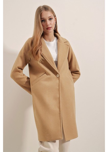 9085 Kaşe Kaban - Hardal fiyatları