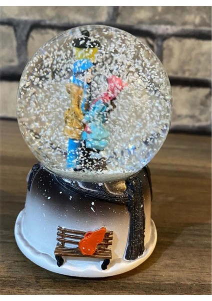 Sevgiliye Hediye Sokak Lambası Kar Küresi & Mini Peluş Ayıcık modelleri