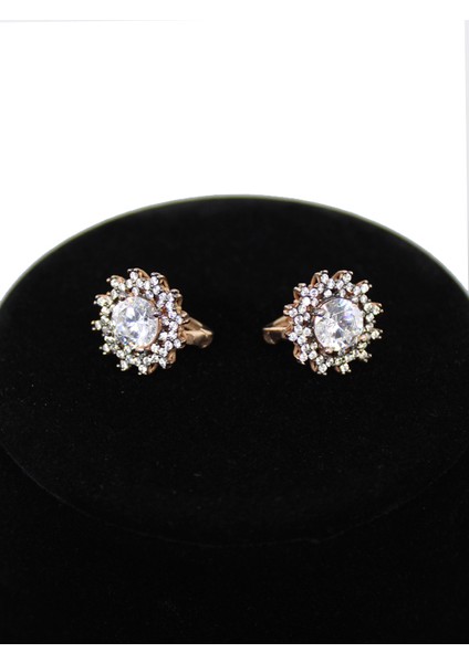 925 Ayar Gümüş Elmas Montür Zirkon Taşlı Kolye Küpe Yüzük Takı Seti fırsatları