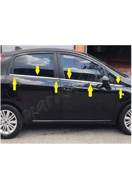 Punto Cam Çitası Krom 6 Parça 2006 2007 2008 2009 2010 2011 2012 2013 2014 2015 2016 2017 2018 2019