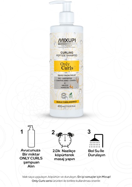 Bukleli ve Dalgalı Saçlar Için Pro-Hair Peptit,l-Karnitin,amino Kompleks Şampuan 400 ml