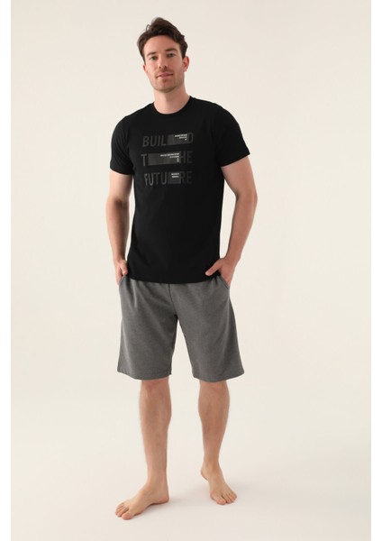 3000 Future Erkek Şort Pijama Takım