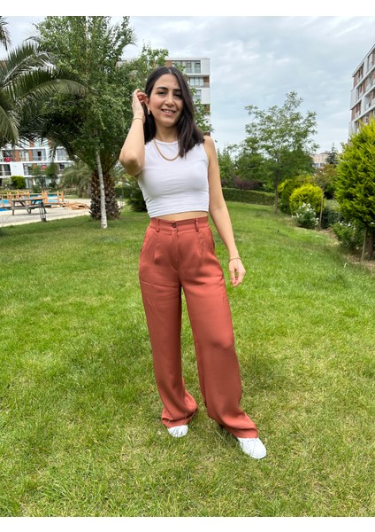 Kiremit Bol Paça Pantolon fırsatları