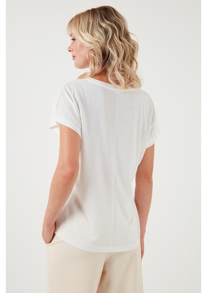 Baskılı Bisiklet Yaka Regular Fit T Shirt Kadın T Shirt 6671007 indirimleri