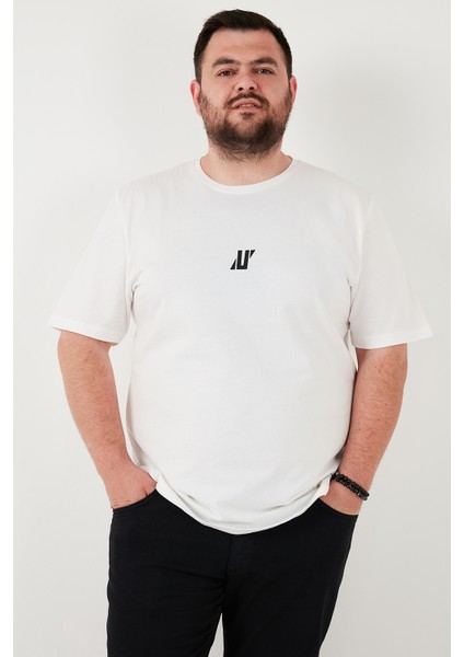 Pamuklu Regular Fit Bisiklet Yaka Büyük Beden T Shirt Erkek T Shirt 5902753B