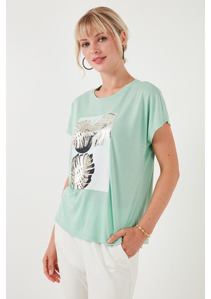 Baskılı Bisiklet Yaka Regular Fit T Shirt Kadın T Shirt 6671004 fiyatları
