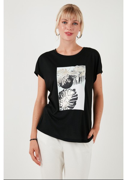 Baskılı Bisiklet Yaka Regular Fit T Shirt Kadın T Shirt 6671004 fiyatları