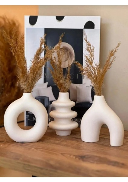 Iskandinav Tarzı 3'lü Minimal Vazo Set Bohem Vazo Pinterest Vazo Dekoratif Vazo Obje Pampas Vazosu indirimleri
