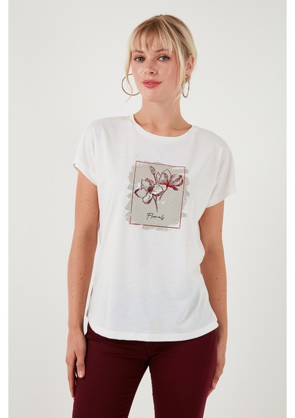 Baskılı Bisiklet Yaka Regular Fit T Shirt Kadın T Shirt 6671002 fiyatları