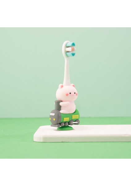 Karikatür Araba Dinozor Çocuk Diş Fırçası On Bin Kıl Diş Fırçası Süper Yumuşak ve Sakızsız Çocuk Diş Fırçası Silikon Diş Fırçası (Yurt Dışından)