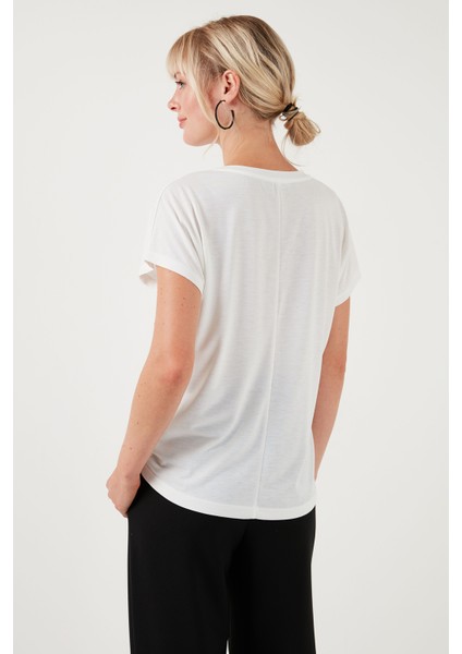 Baskılı Bisiklet Yaka Regular Fit T Shirt Kadın T Shirt 6671006