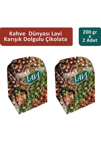 Lavi Karışık Dolgulu Çikolata 200 gr x 2 Adet