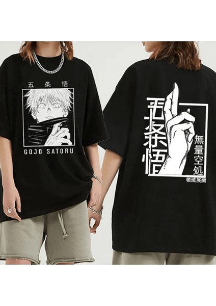 Gojo Satoru Ön Arka Baskılı Tişört