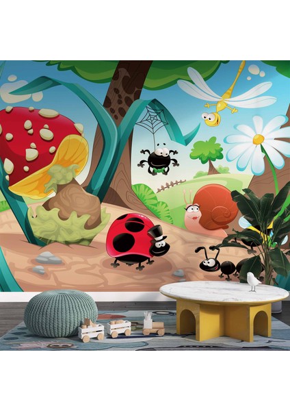 Minik Hayvanlar Çocuk Odası Duvar Kağıdı Baskı modelleri