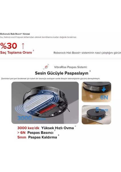 6000PA Ultra Güç Kamera Lidar Haritalama Halı Tanıma+Mop Kaldırma Özellikli Robot Süpürge+Temizlik Seti+Luciole Lambader Hediyeli