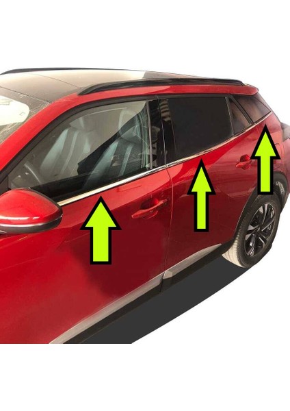 Peugeot 2008 Cam Çitası 6 Prç Krom 2020 2021 2022 2023