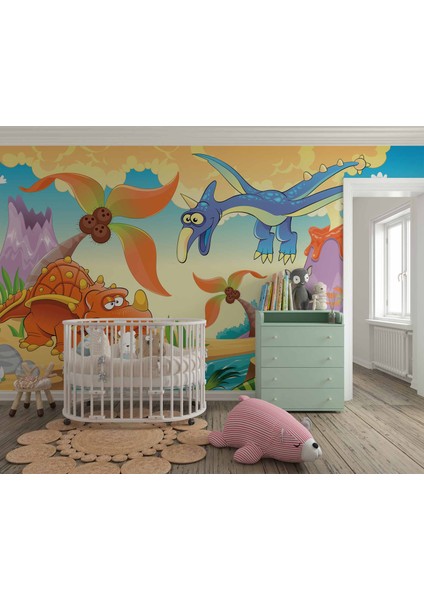 Dinozor Çağı Çocuk Odası Duvar Kağıdı Baskı fiyatları