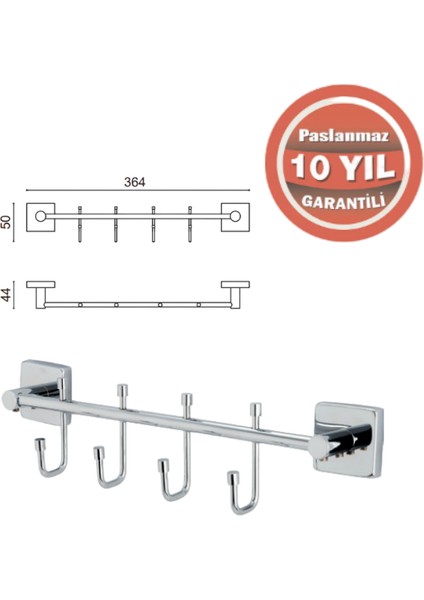 VZ10-010 Vizyon 4'lü Askılık